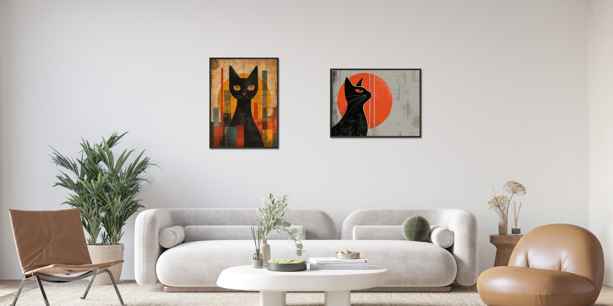 posters enmarcados de gatos