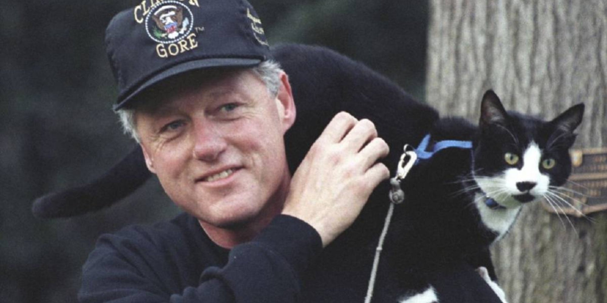 Bill Clinton y su gato Socks