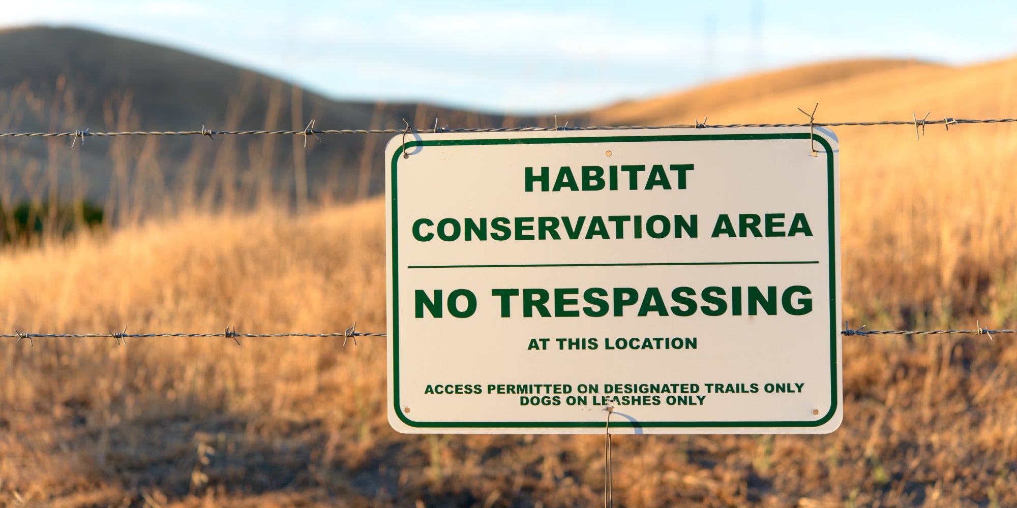 Señal de zona de conservación de hábitats