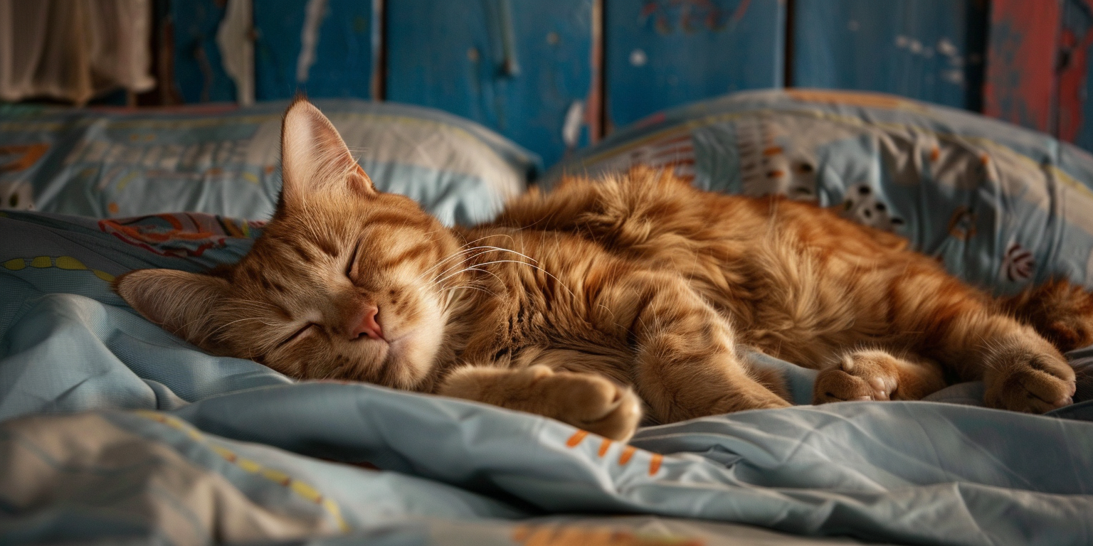 Una imagen impactante de un gato tranquilo y relajado en un entorno hogareño.