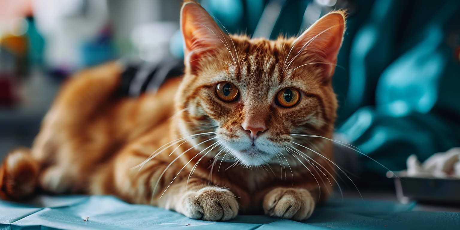 gato en el veterinario