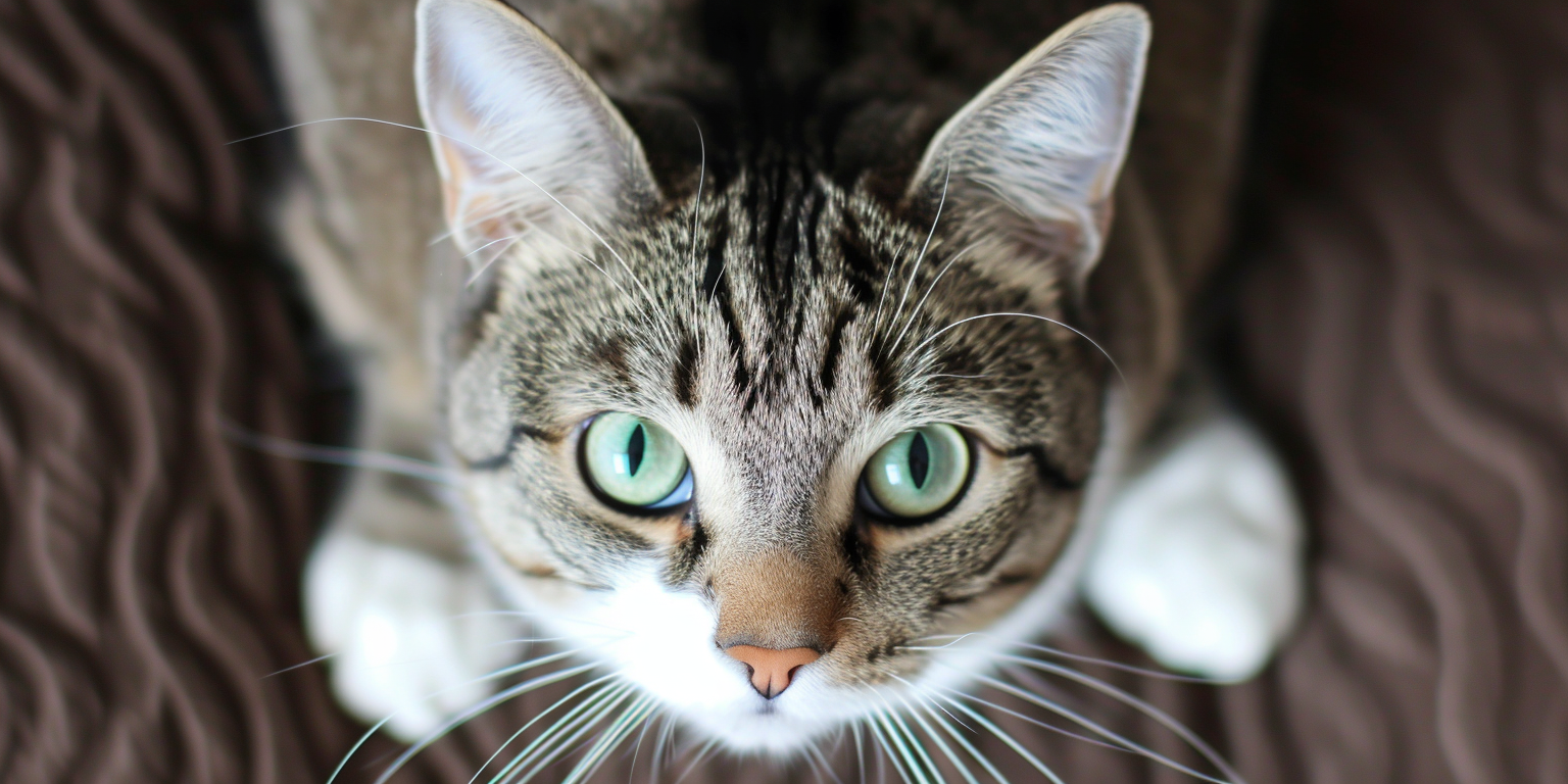 un gato visto desde arriba