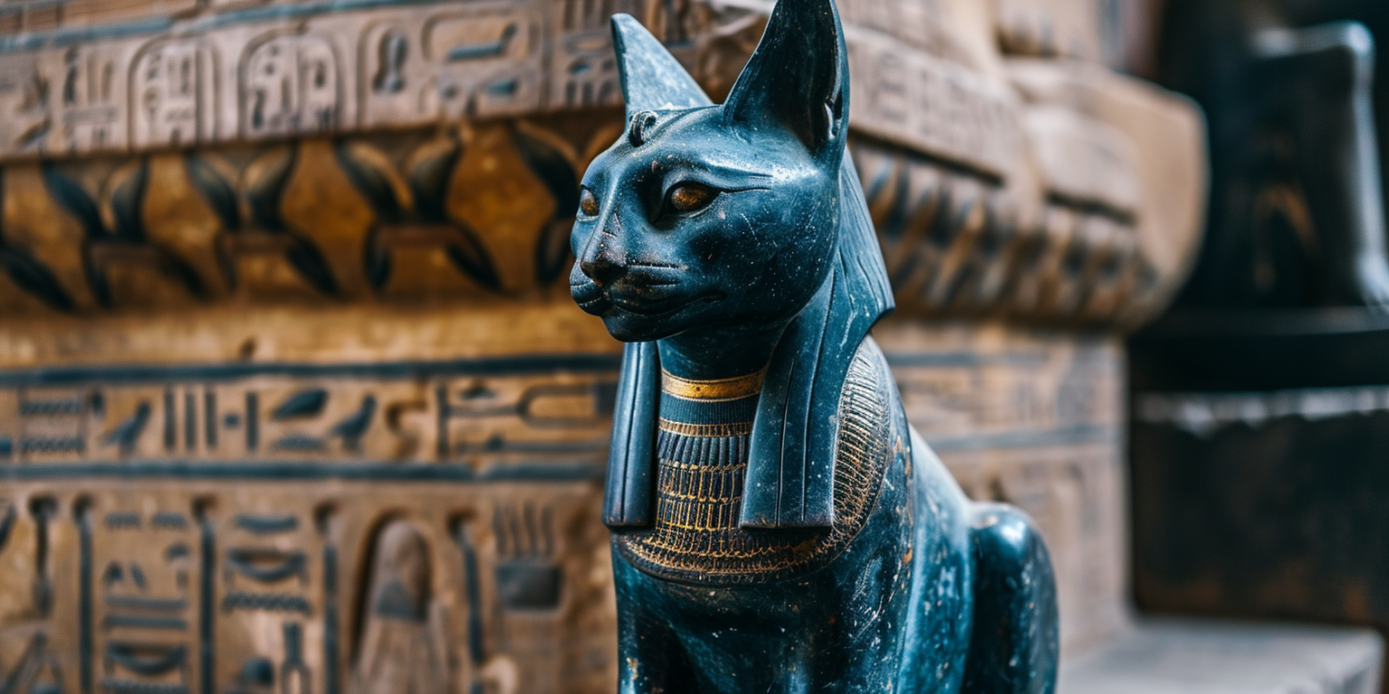 una estatua de la diosa Bastet del antiguo Egipto