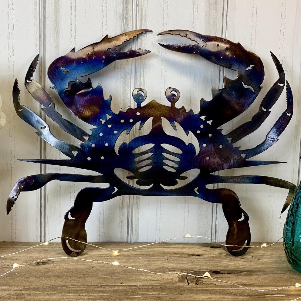 Blue Crab Metal Art– Damrill Metal Sculpture