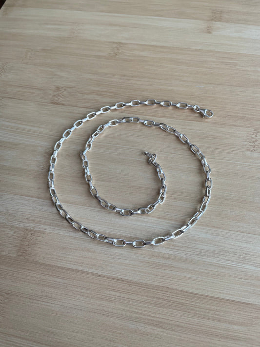 Silver Cable Chain, Double Cable Chain, Rolo Chain – FedorJewelry