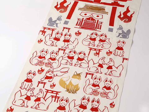 Kenema - Hyaku Sen Kitsune Inari (The dyed Tenugui) – Magnificent Items ...