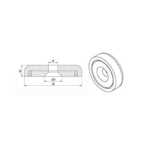 N35 Neodymium magnet countersunk ring : 12mm OD x 8mm large ID x 4mm small  ID x 4mm T - Supreme Magnets — The Quaint Magnet Shop