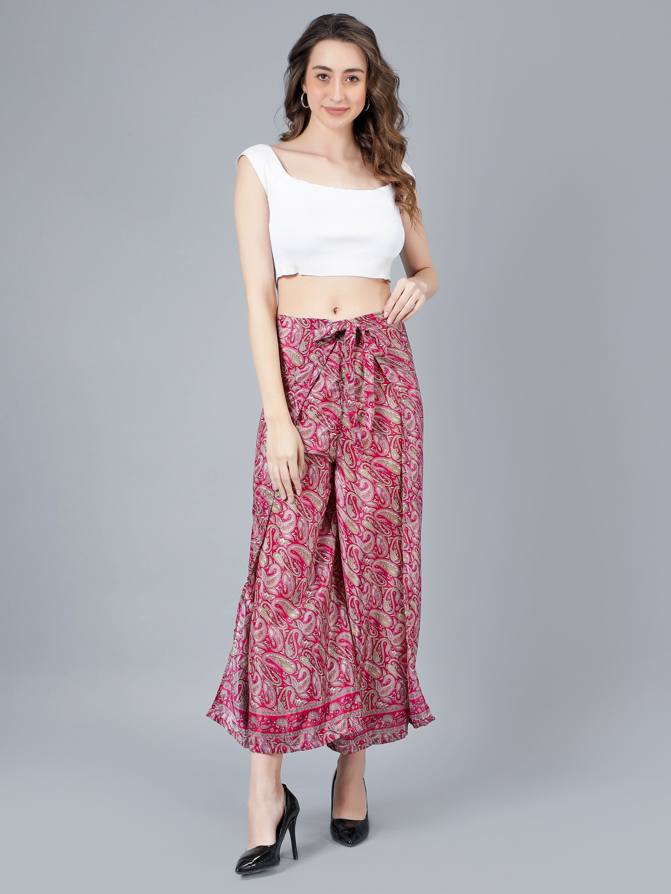 S-5XL Autumn Women High Waist Solid Color Wrap Pants Harem Pants Casual  Loose Trousers | Wish