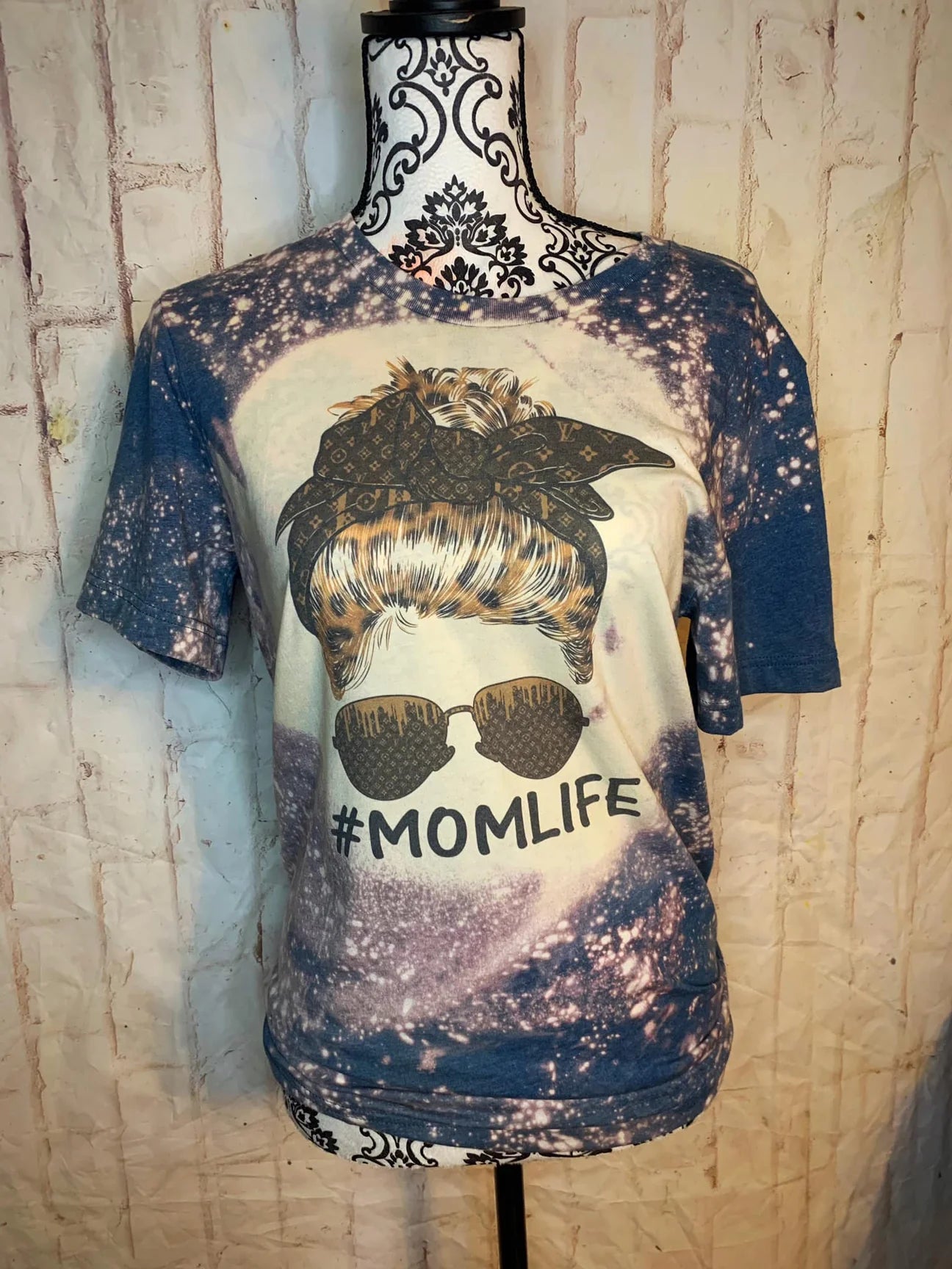 Mom Life Bleached Tees