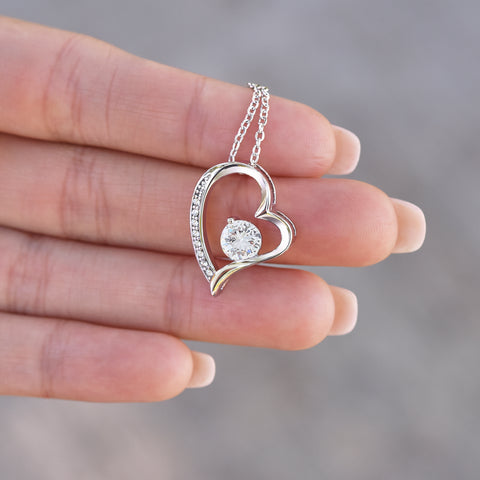 Forever Love dazzling heart necklace Happy Mother's Day Gift for Mom