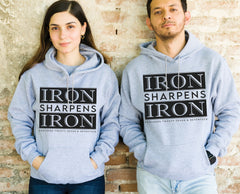 Iron Sharpens Iron Proverbs 27:17 Unisex Cozy Hoodie