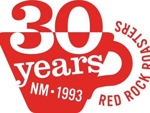 Red Rock Roasters' 30th Anniversary Logo