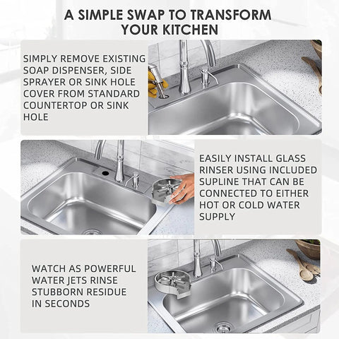 Best new Glass Rinser Auto-Wash Kitchen Sink Faucet