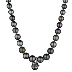 South Sea Tahitian Pearl Strand & Diamond Clasp Necklace – Van Rijk