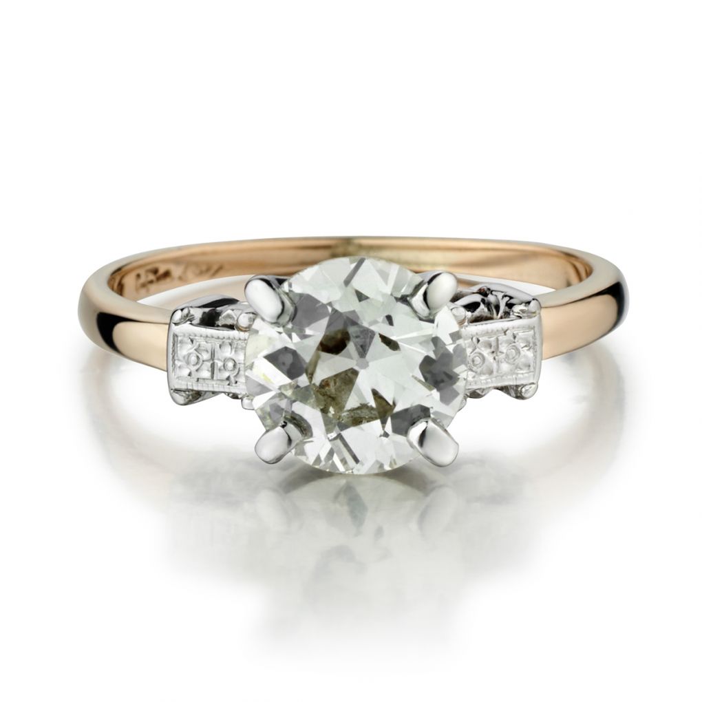 Evergreen Solitaire Ring (MT7464) - Lab Grown 2.2ct Old European Cut D -  megan thorne