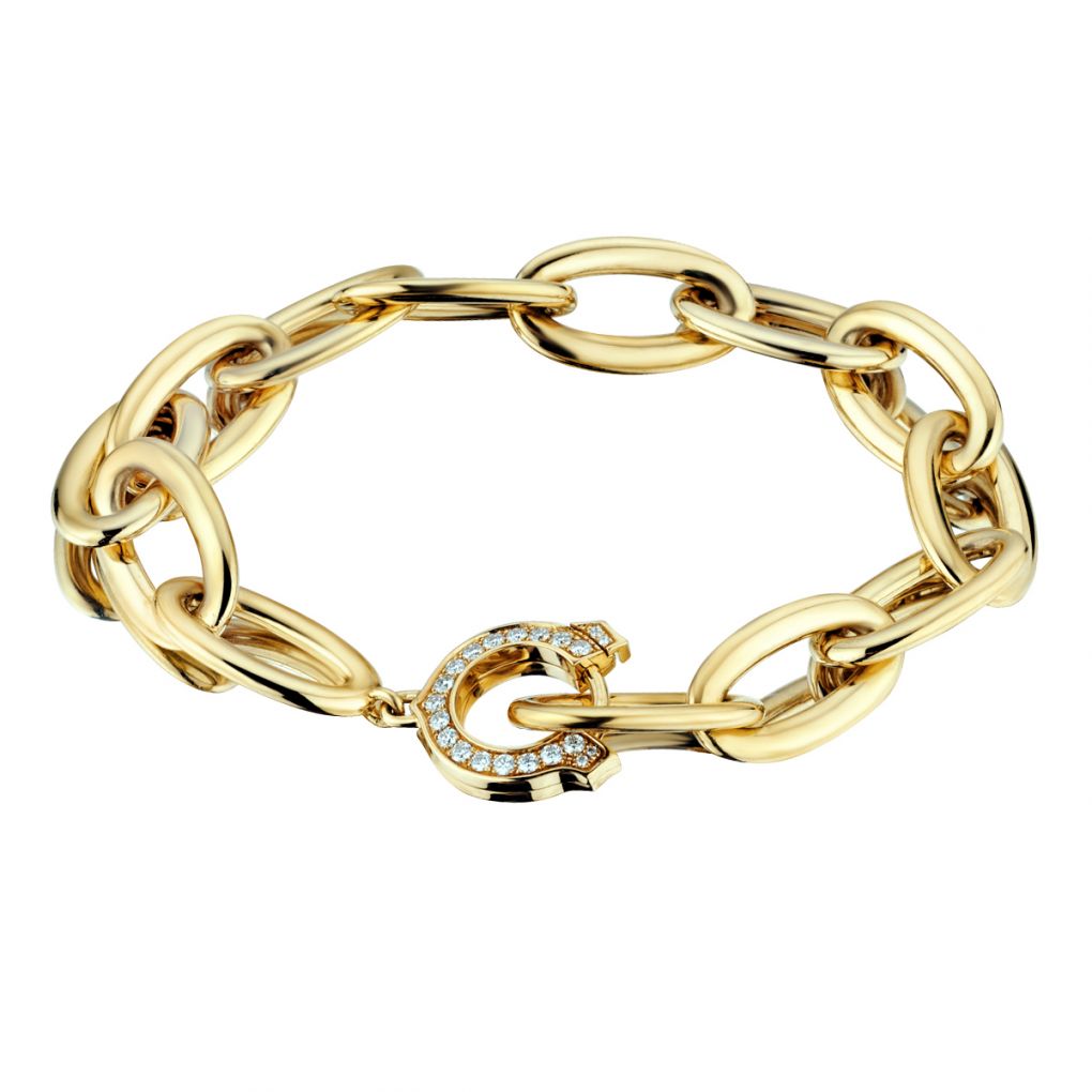 Cartier Love Interlocking Loop 18k Rose Gold Link Bracelet