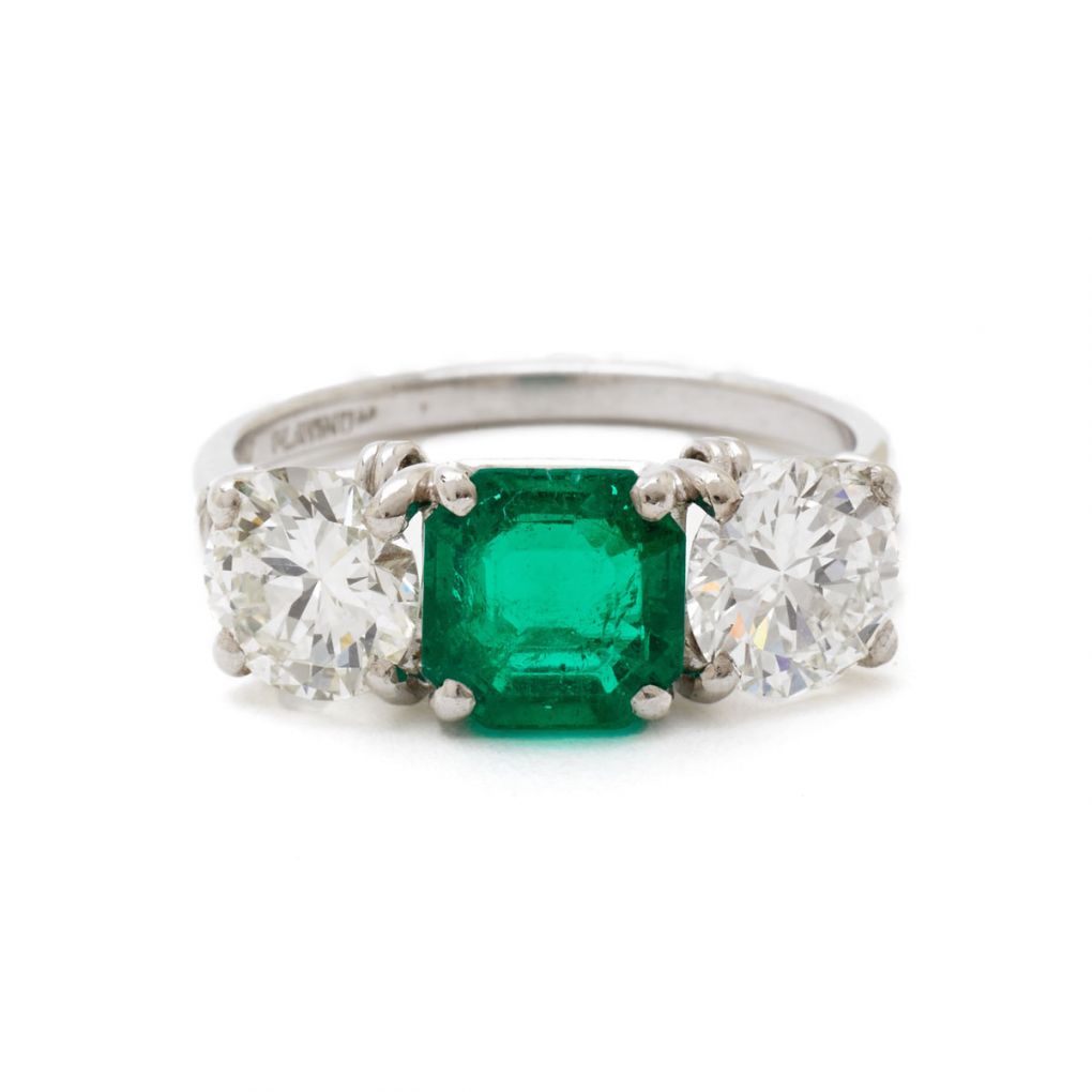 Green Sapphire and Diamond Halo Dress Ring | Blair and Sheridan