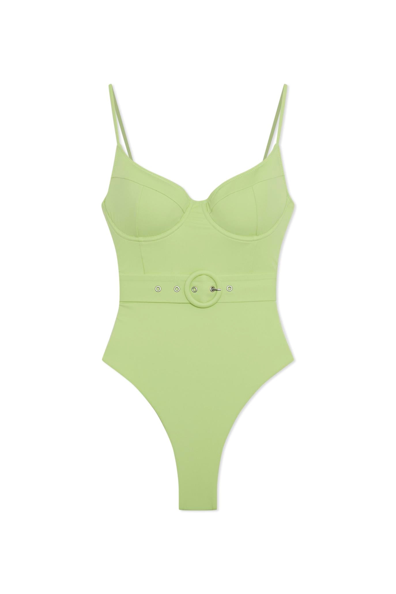 Noa Solid Swimwear Belted Swimsuit – Uncommon Ground