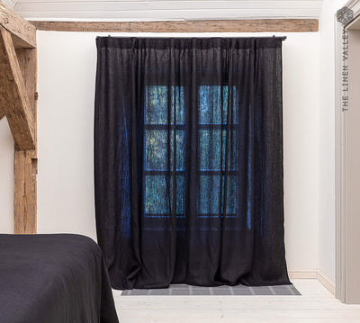 Our black linen curtains are designed and made to give your home a unique and timeless charm, and no matter the style of your home, linen can fit into any interior.