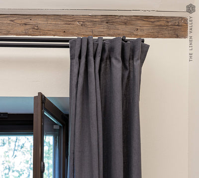 Our charcoal grey linen curtains are designed and made to give your home a unique and timeless charm, and no matter the style of your home, linen can fit into any interior.