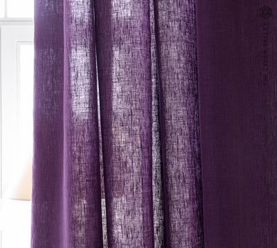 Our deep purple linen curtains are designed and made to give your home a unique and timeless charm, and no matter the style of your home, linen can fit into any interior.