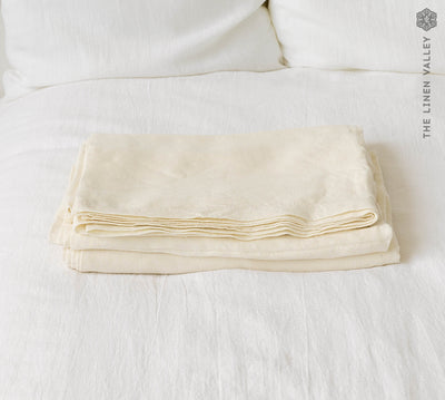 Soft and breathable linen bed sheet is made from highest quality linen.