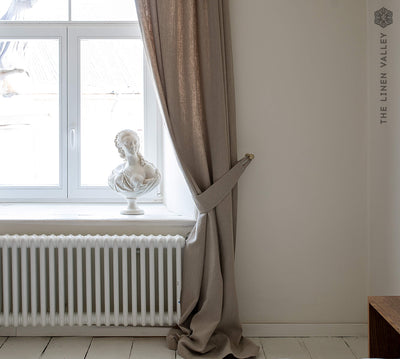 Our rustic heavy linen curtain tie-back the perfect solution to keeping your curtains looking neat and stylish.