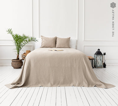 Custom order for Nisha - RUSTIC linen bedspread