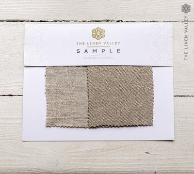 Custom colours set of linen fabric samples.