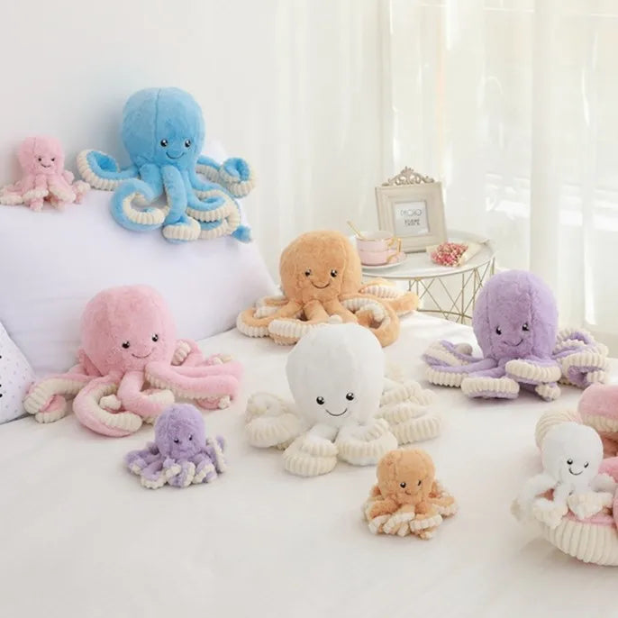 Reversible Colorful Octopus Plush - Cute Stuffed Animal for Kids' Decor - Image 7