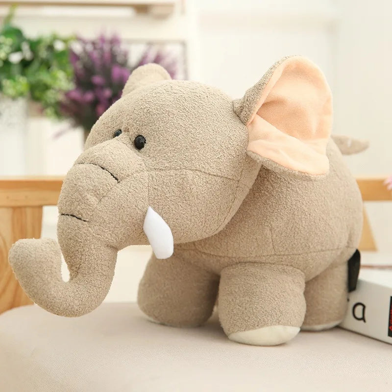 Soft Elephant & Hippo Plush Toys - Image 5