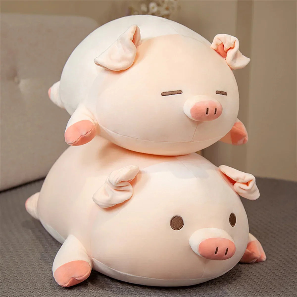 Kawaii Pink Pig Plush Toy - Soft Cushion for Cozy Decor & Gifts - Image 3