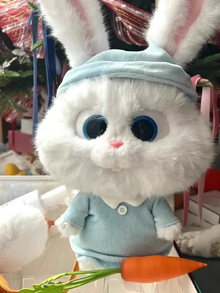 Cute Snowball Plush Toy - Movable Ears & Carrots - Image 6