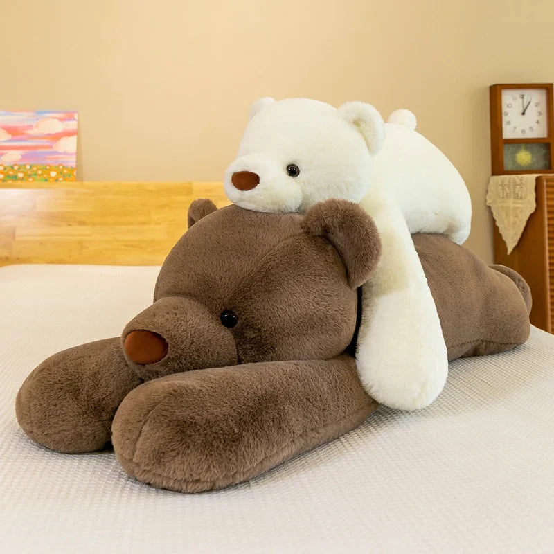 Prone Polar Bear Plush Toy - Soft, Weighted, Perfect Gift for Friends! - Image 4