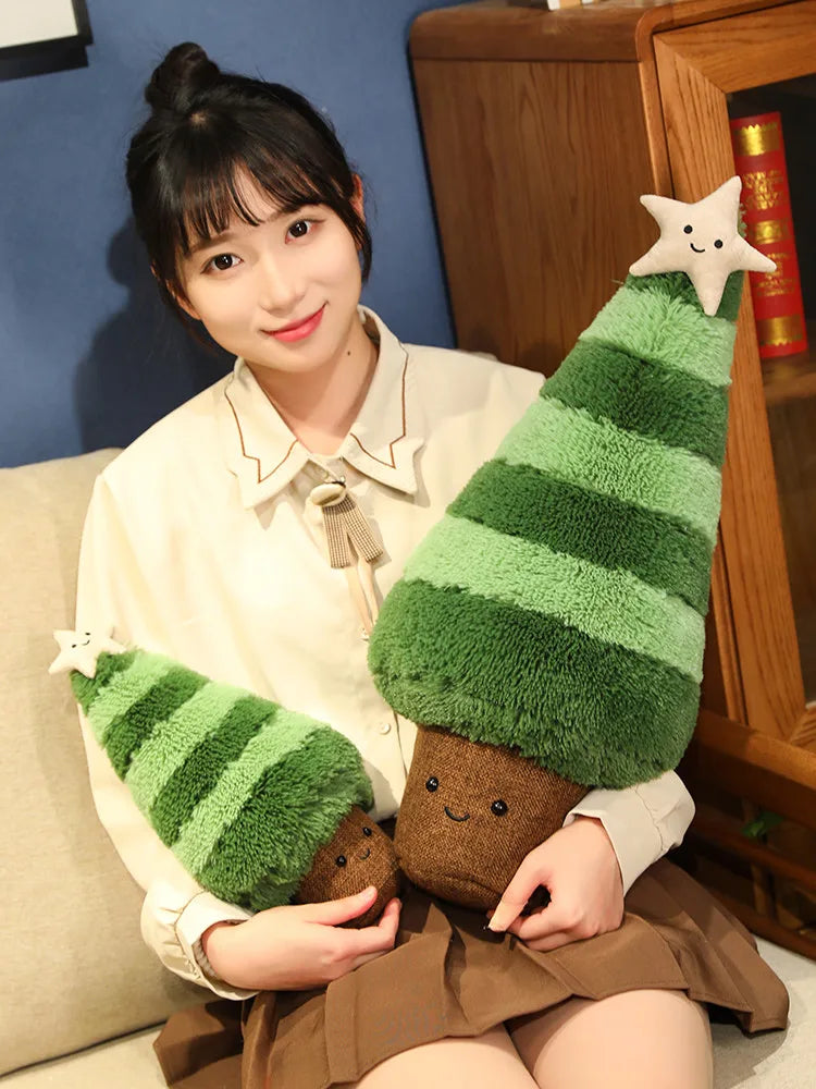 Simulated Cartoon Two-tone Christmas Tree Plush Toy - Cute Xmas Decor - Image 7