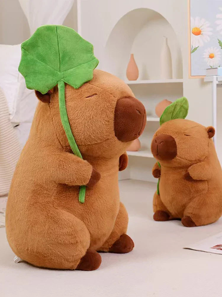 Kawaii Cartoon Lotus Leaf Capybara Plush Toy - Soft Pillow Gift - Image 7
