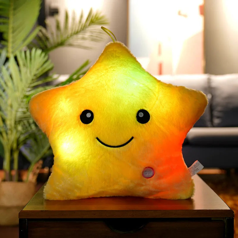 Luminous Star Plush Pillow - Soft, Colorful LED Cushion for Kids - Image 9