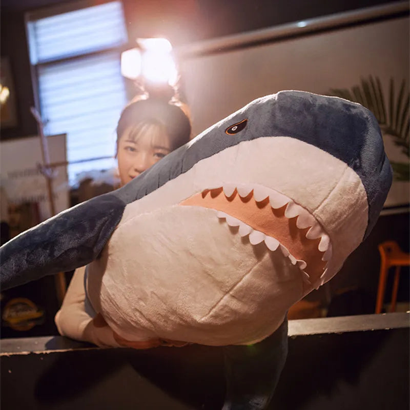 Giant Soft Shark Plush Toy - Cozy Fish Pillow for Kids & Gifts - Image 3
