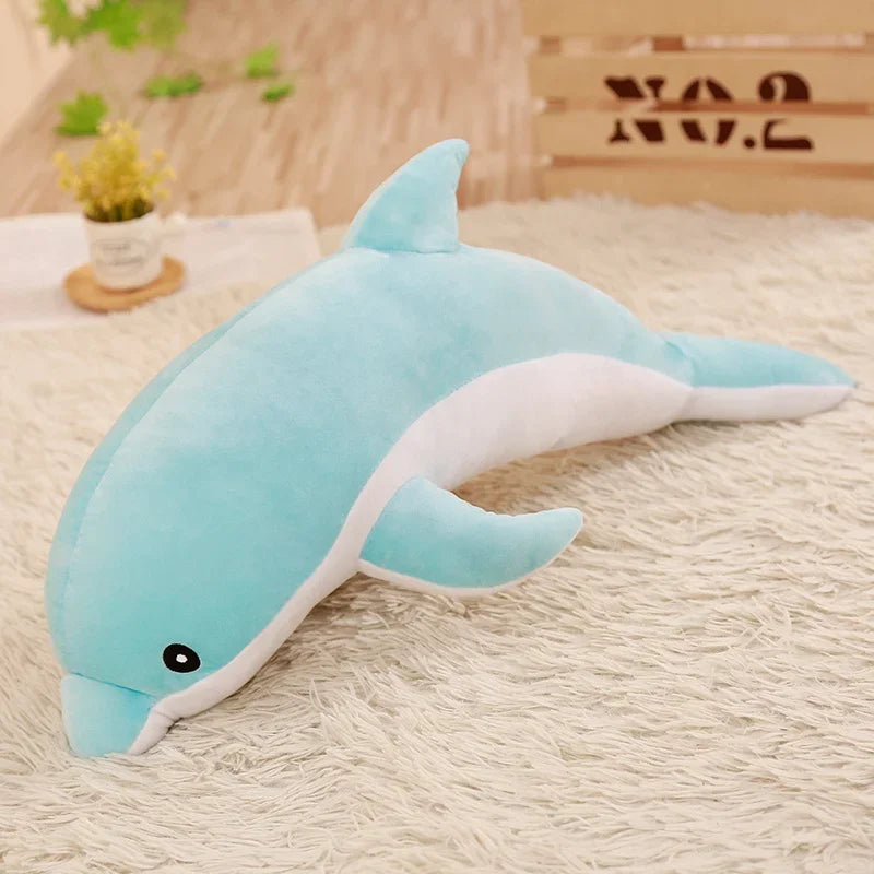 Kawaii Dolphin & Whale Shark Plush Toy - Soft, Cute Animal Pillow for Kids - Image 7