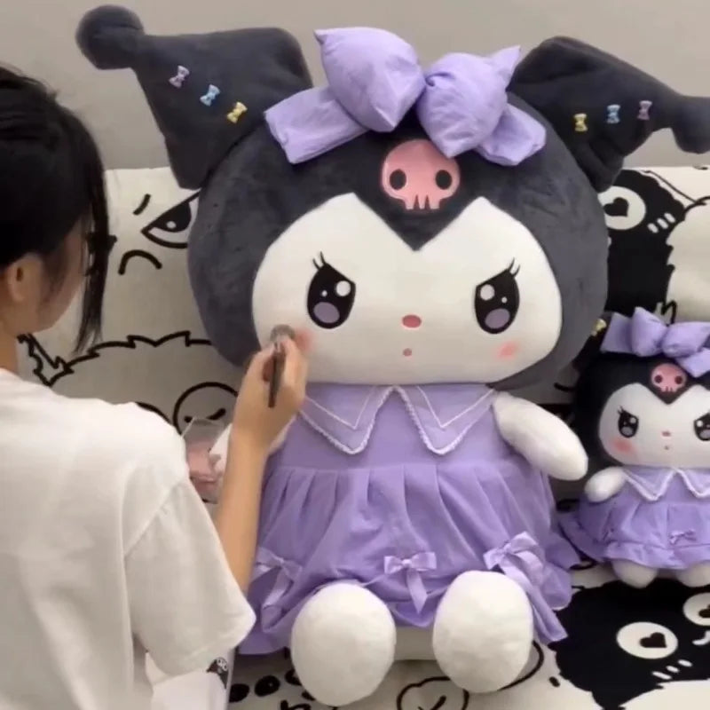 Cute Kuromi Plush Doll - 30cm Sanlio Purple Dress Gift for Anime Lovers - Image 3