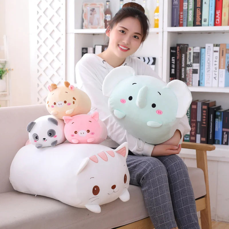 Huge Plush Animal Pillows - Adorable Cat, Piggy & Hamster Cushions - Image 7