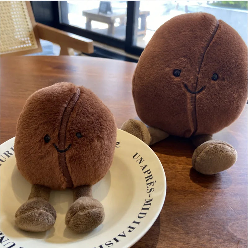 Cozy Coffee Bean Plush Doll Pillow - Soft & Adorable Decor for Any Space - Image 7