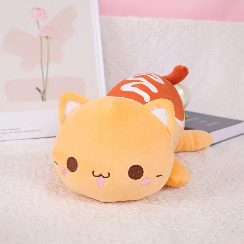 Kawaii Plush Cartoon Cat Doll - Soft, Cuddly Kitten Pillow Toy - Image 9