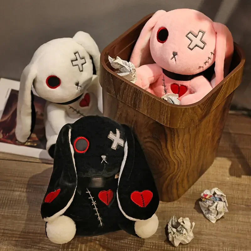 Creepy Goth Bunny Plushie - Image 3