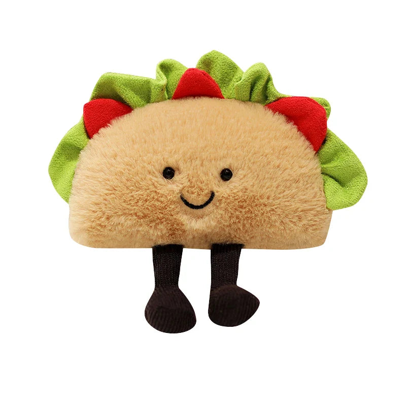 Taco Plush Toy & Bubble Tea Pillow - Soft Fruit Drink Doll Cushion Gift - Image 3