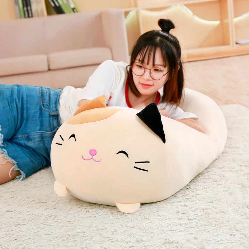 Huge Plush Animal Pillows - Adorable Cat, Piggy & Hamster Cushions - Image 5