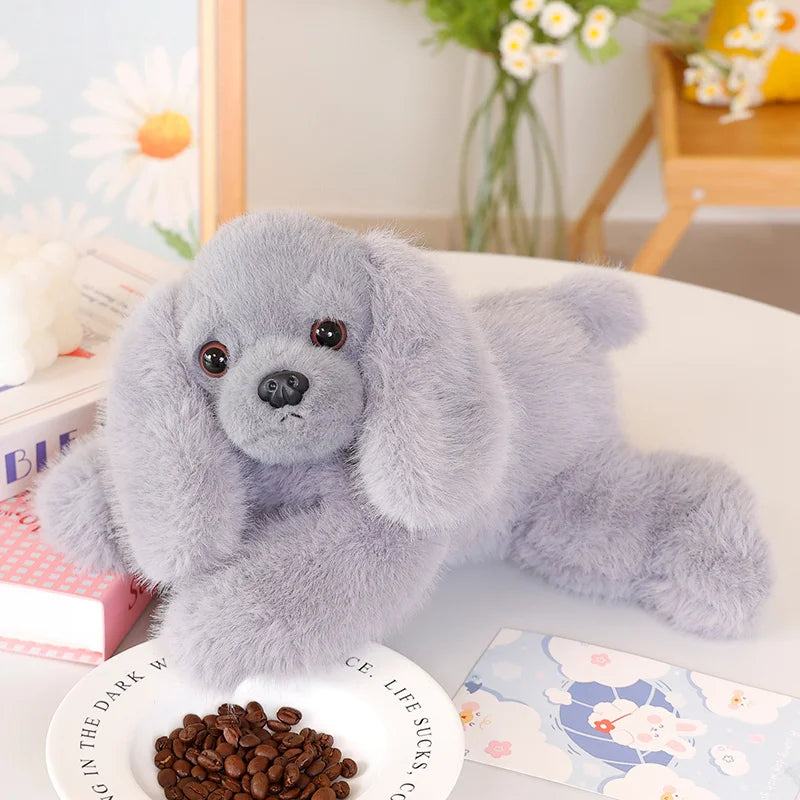 Soft & Cuddly 30CM Prone Simulation Dog Plush Toy for Warm Companionship - Image 6