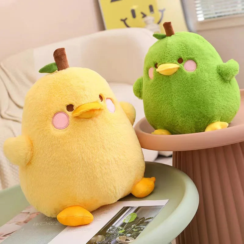 Cute Duck & Pear Plush Toy: 2-in-1 Pillow for Kids' Fun! - Image 5