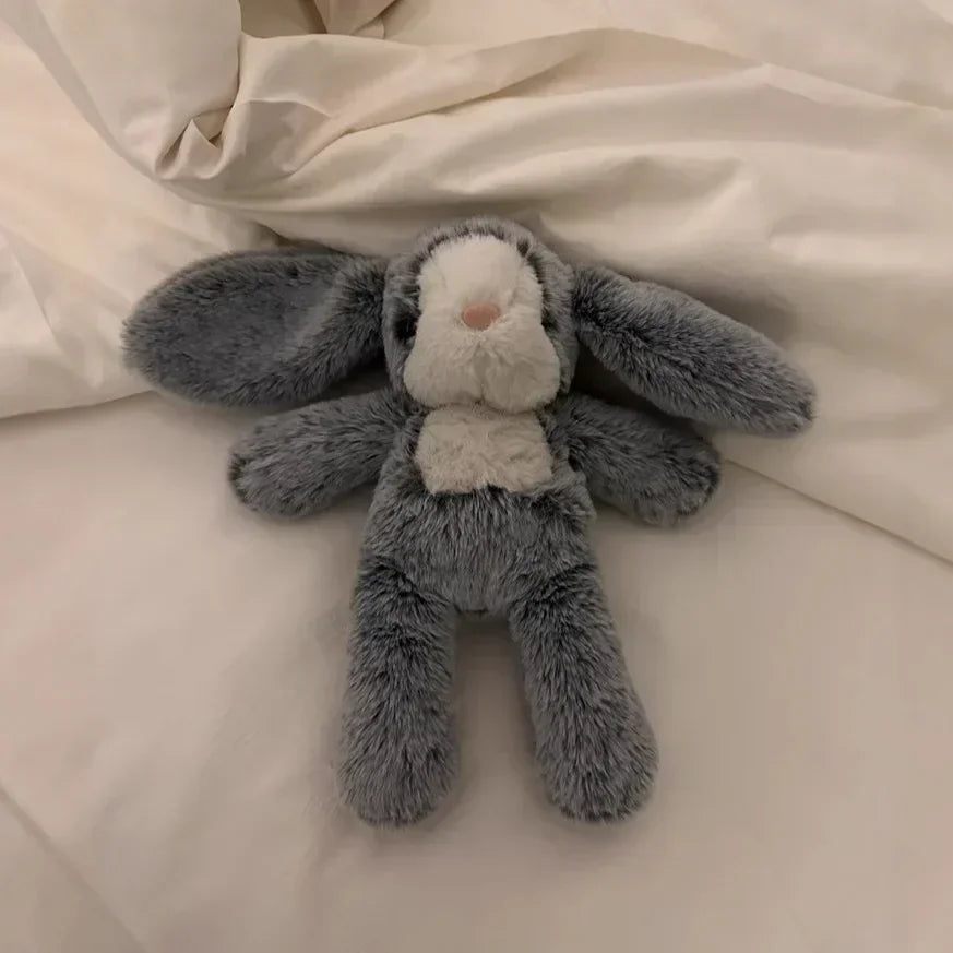 Soot Bonnie Rabbit Plush Doll - Soothing Companion with Red Ribbon - Image 3
