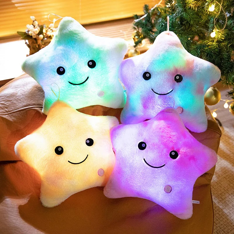 Luminous Five-Pointed Star Plush Toy - Soft Glowing Doll Pillow - Image 3